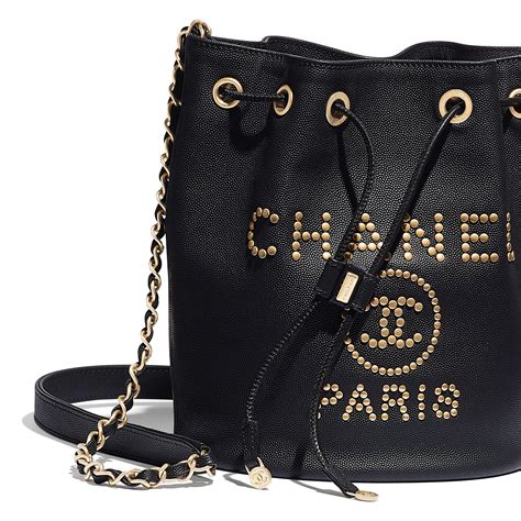 grained calfskin & gold tone metal chanel|chanel grained calfskin drawstring bag.